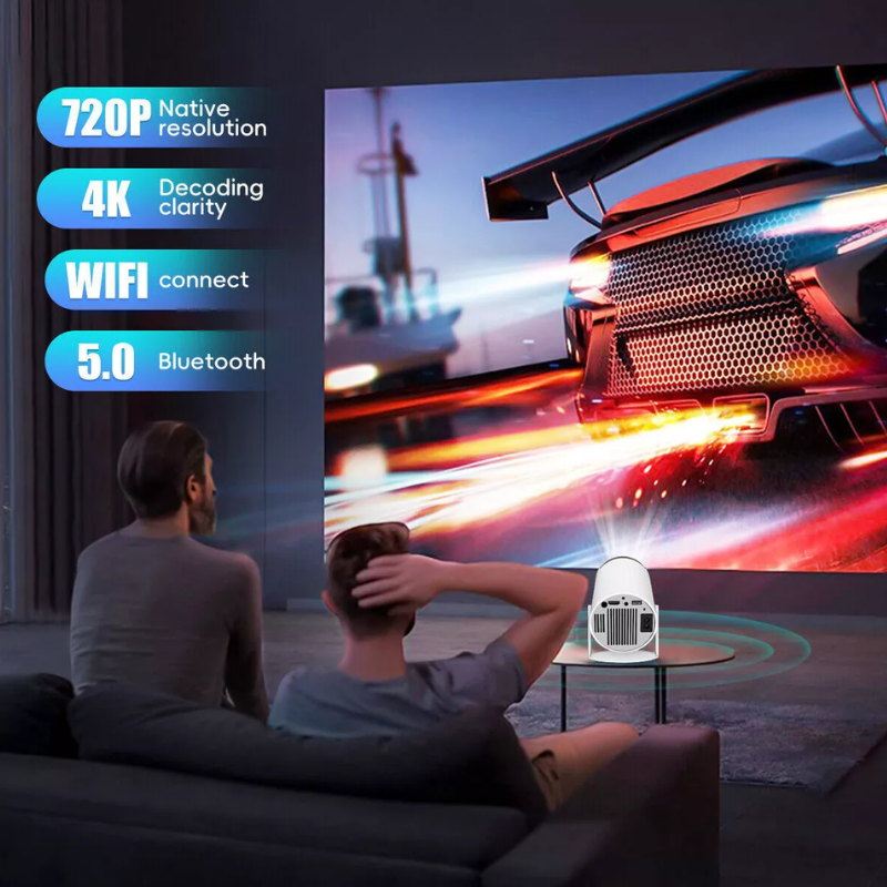 HY300 Pro – Proyector portátil con Android 11, Wi‑Fi 6, Bluetooth 5.4, bocina HiFi 5 W, corrección automática de keystone