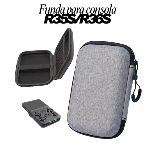Bolsa rígida de almacenamiento para consola R36S/R35S – Funda portátil EVA resistente a arañazos y golpes, colores negro y gris