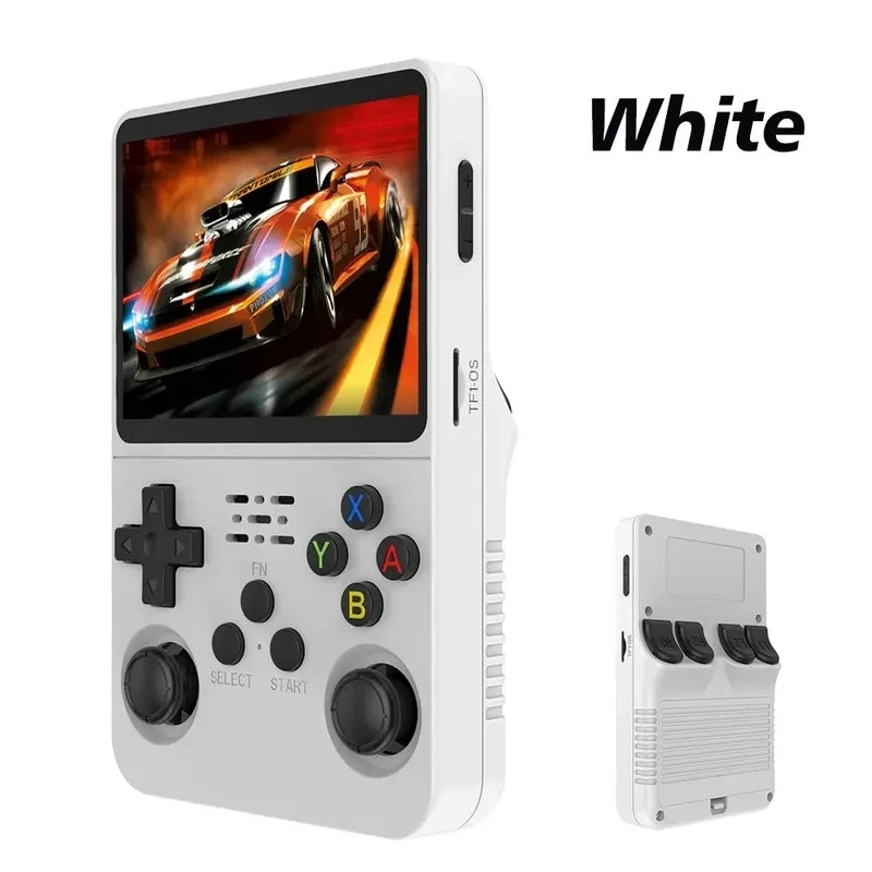 R36S – Consola portátil retro con 15 000+ juegos, pantalla IPS 3.5″, batería 3500 mAh (6 h), salida HDMI, emuladores PS1/PSP/NES/SNES