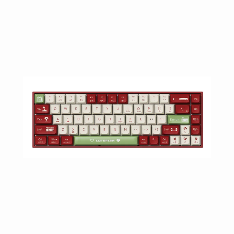 Ajazz AK680 – Teclado mecánico de 68 teclas, teclas ABS, conexión USB, distribución inglés, diseño ergonómico, CE/FCC