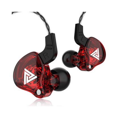 QKZ AK6 – Auriculares internos con cable, 6 controladores dinámicos, micrófono, sonido HIFI y subwoofer, diseño semiabierto para deportes y uso diario